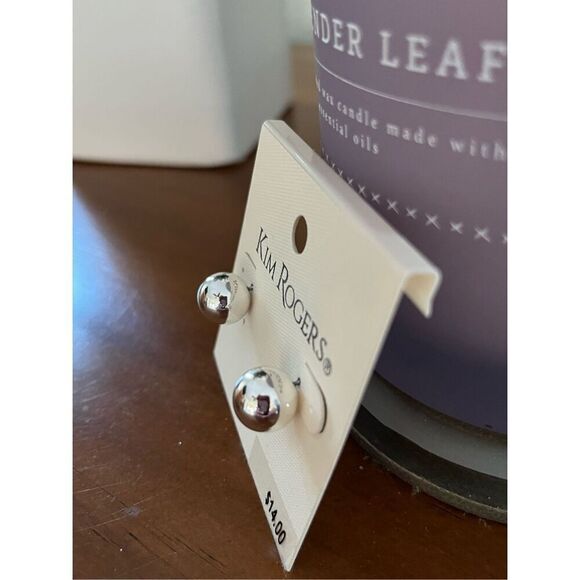 Brand New - Kim Rogers Silver Ball Stud Eartings - Picture 4 of 7